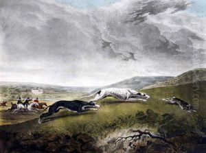 A Set Of Four Coursing Prints by Richard Jones