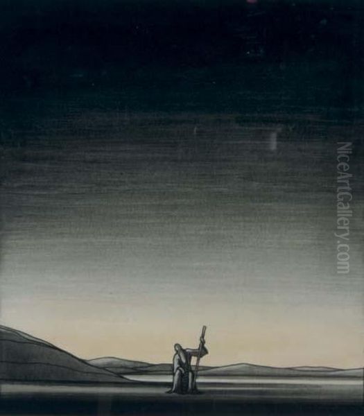 Study For A Set Design Of Moses In A Vast Landscape - view 1