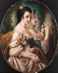 Ladies In The Garden by W. H. Jones