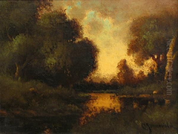 Landscape With Sunlight Reflected Inwater - view 1