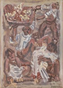 Chickens With Family by Lee Joong Seop