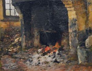 Groser Kamin by Eugene Joors