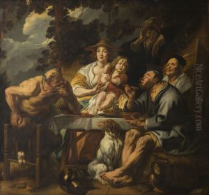 Satyr And Peasant by Jacob Jordaens