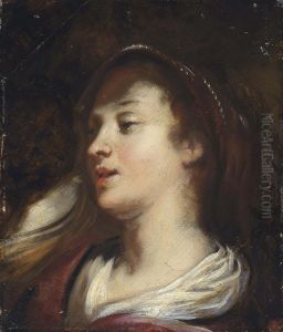 Head Study Of A Lady by Jacob Jordaens