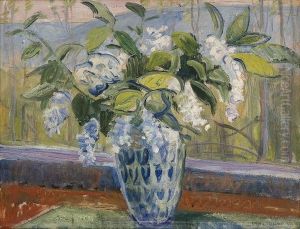 Spring Flowers In A Vase by Lars Jorde