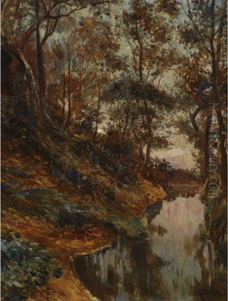A Moonlit Wooded Landscape - view 1