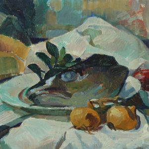 Still Life With Fish And Onions