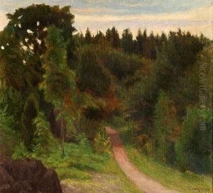 Skogsparti Med Sti by Sven Jorgensen