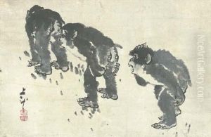 Three Monkeys by Mihata Joryu