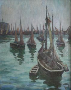 Harbour At St. Ives, Cornwall by A.E. Hope Joseph