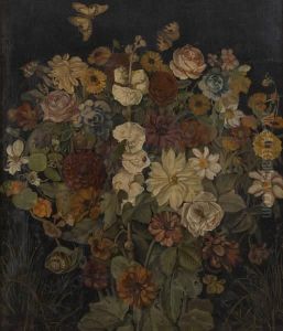 Composition Aux Fleurs Avecinsectes by Albert Joseph
