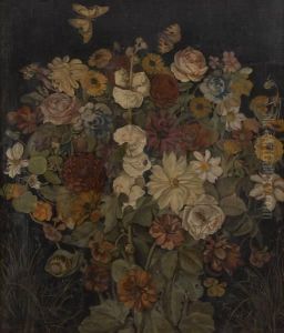 Composition Aux Fleurs Avec Insectes
Et Escargot by Albert Joseph