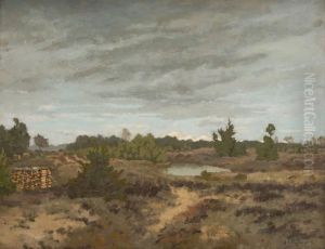 Stere De Bois Sur Fond De Paysage by Adrien Josef Heymans
