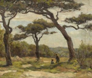 A Summer Landscape With Twofigures
