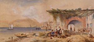 Paese Sul Lago Di Lugano by Carlo Jotti