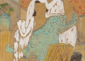 Femme Au Voile Blanc by Leon Jouhaud