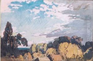 Paysage Aux Arbres by Stanislav Iulianov. Joukovski
