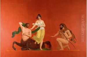 Hercule Et Le Centaure Nessus by Adolphe Jourdan