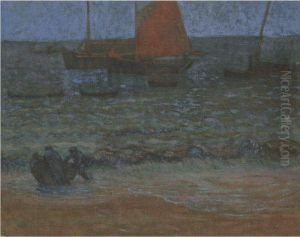Marine Au Crepuscule- Recto by Emile Jourdan