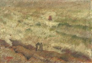 Two Fishermen On A Coast by Emile Jourdan
