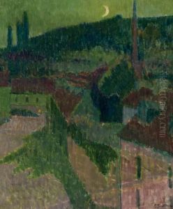 Clair De Lune A Pont-aven by Emile Jourdan