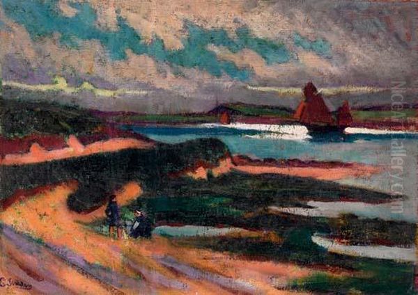 Ramasseurs De Coquillages Sur Les Bords De L'aven - view 1