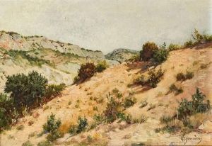 Paysage En Provence. by Theodore Jourdan