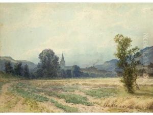 Paysage Du Dauphine. by Louis Marie Adrien Jourdeuil