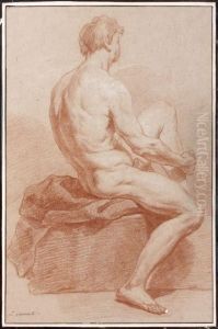 Academie D'homme Assis by Jean-baptiste Jouvenet