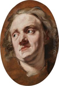 Head Of A Man Looking To The Left by Jean-baptiste Jouvenet