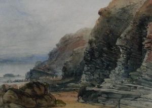 The Old Marl Cliff Whitby Before It Fell by Jessie Joy