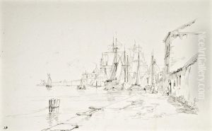 Vue De San Giorgio Maggiore Prise De La Guidecca,venise by Jules Romain Joyant