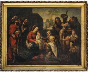 Adoracion De Los Reyes Magos by Jose Juarez