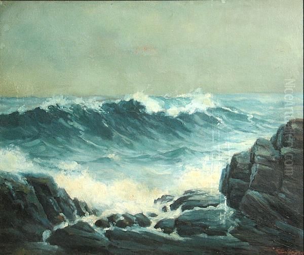 Coastal Rocks With Waves - view 1