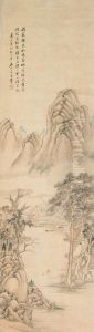 Figures In Landscape by Huang Jue