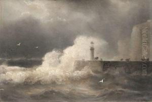 Marine Tourmentee by Jean Marie Auguste Jugelet
