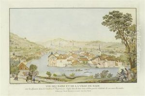 Vue Des Bains Et De La Ville De Bade by Jacques Henri Juillerat
