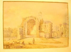 "temple De Minerve Rome". 1857