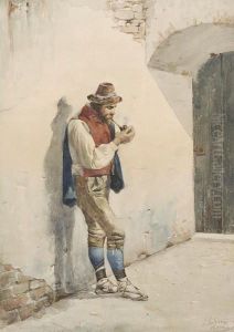 Roman Pipe Smoking Man by Jose Juliana Albert