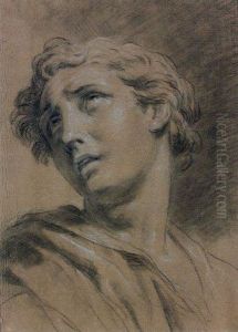 Tete De Jeune Homme Tournee Vers La Gauche by Simon Julien De Parme