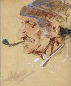 Profil D""""un Homme by Octave-Henri Julien