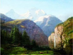 Vue De La Jungfrau by Henri Philippe George Julliard