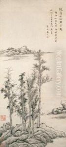 Landscape After Ni Zan by Huang Jun