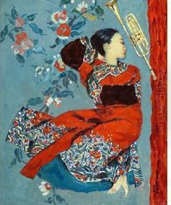 Jeune Fille A La Trompette by Wang Jun