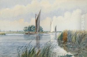 Wherries On The Broads by Frederick Juncker
