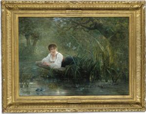 By The Riverbank by Gustave Adolf Jundt