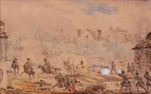 Scene De Bataille by Theodore Jung