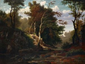 Waldlandschaft by Carl Jungheim