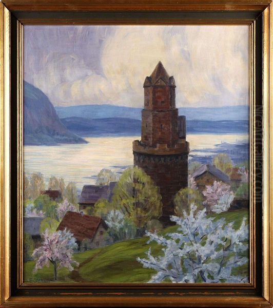 Bergslandskap Med Slott - view 1