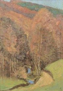 Waldlandschaft by Rudolf Junk